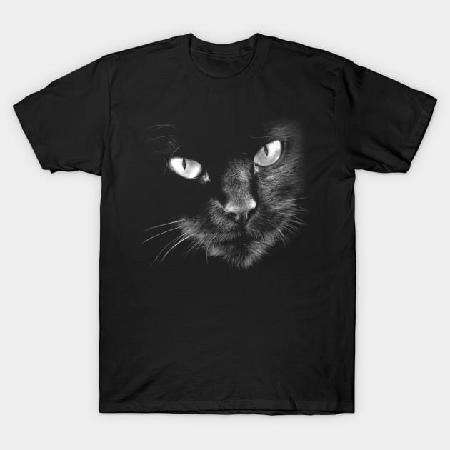 Black Cats Rule - Hello Darkness T-Shirt by GritFX